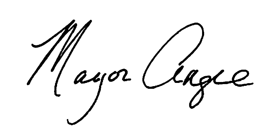 Mayor Angie’s signature Mayor Angie Signature